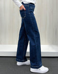 THREADZ - Maddy High Rise Wide Leg Jean - Denim