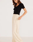 MINK PINK-  Laura Scallop Knit Top.  Black