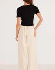 MINK PINK-  Laura Scallop Knit Top.  Black