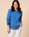 GORDON SMITH - Hampton Cable Jumper - cobalt