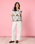 GORDON SMITH - Vermont Floral Knit Jumper - Natural/Multi