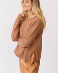CARTEL AND WILLOW- Tory Knit Sweater Nutmeg.