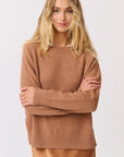 CARTEL AND WILLOW- Tory Knit Sweater Nutmeg.