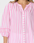 THREADZ - Montecito Stripe Print Top - Lipstick White