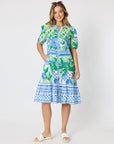 THREADZ - Limoncello Floral Print Dress - Apple Multi