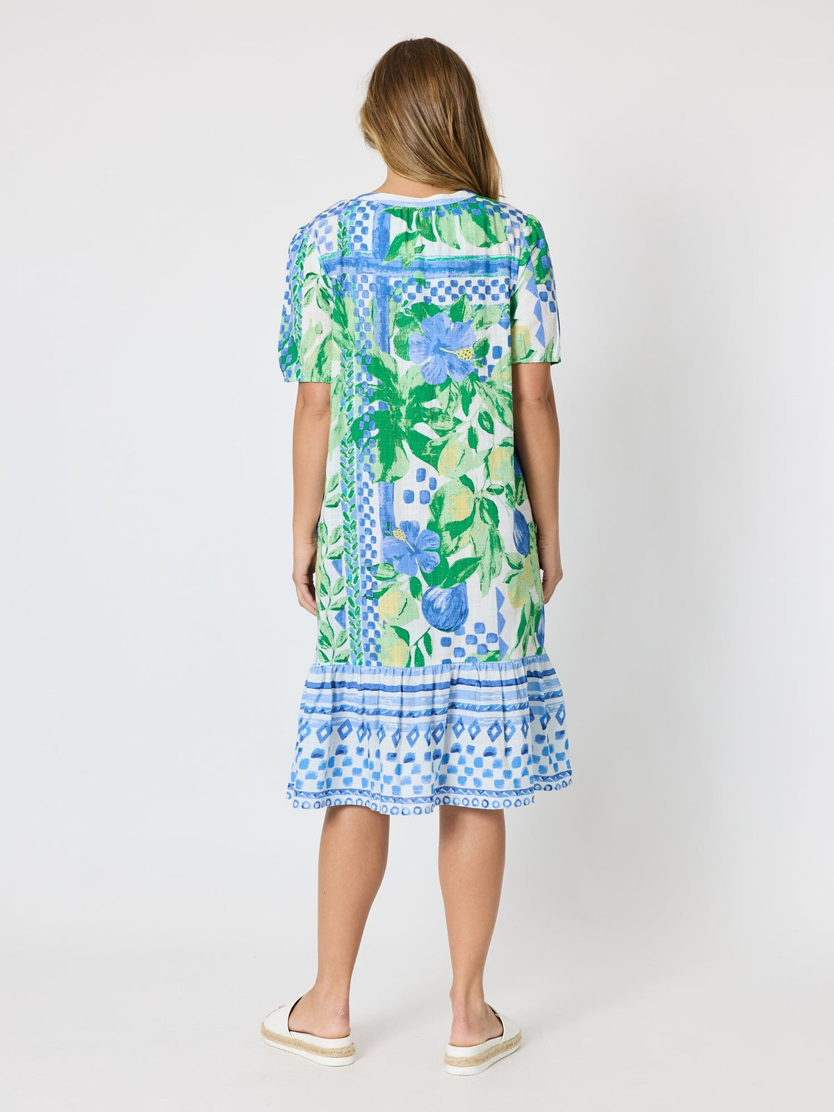 THREADZ - Limoncello Floral Print Dress - Apple Multi