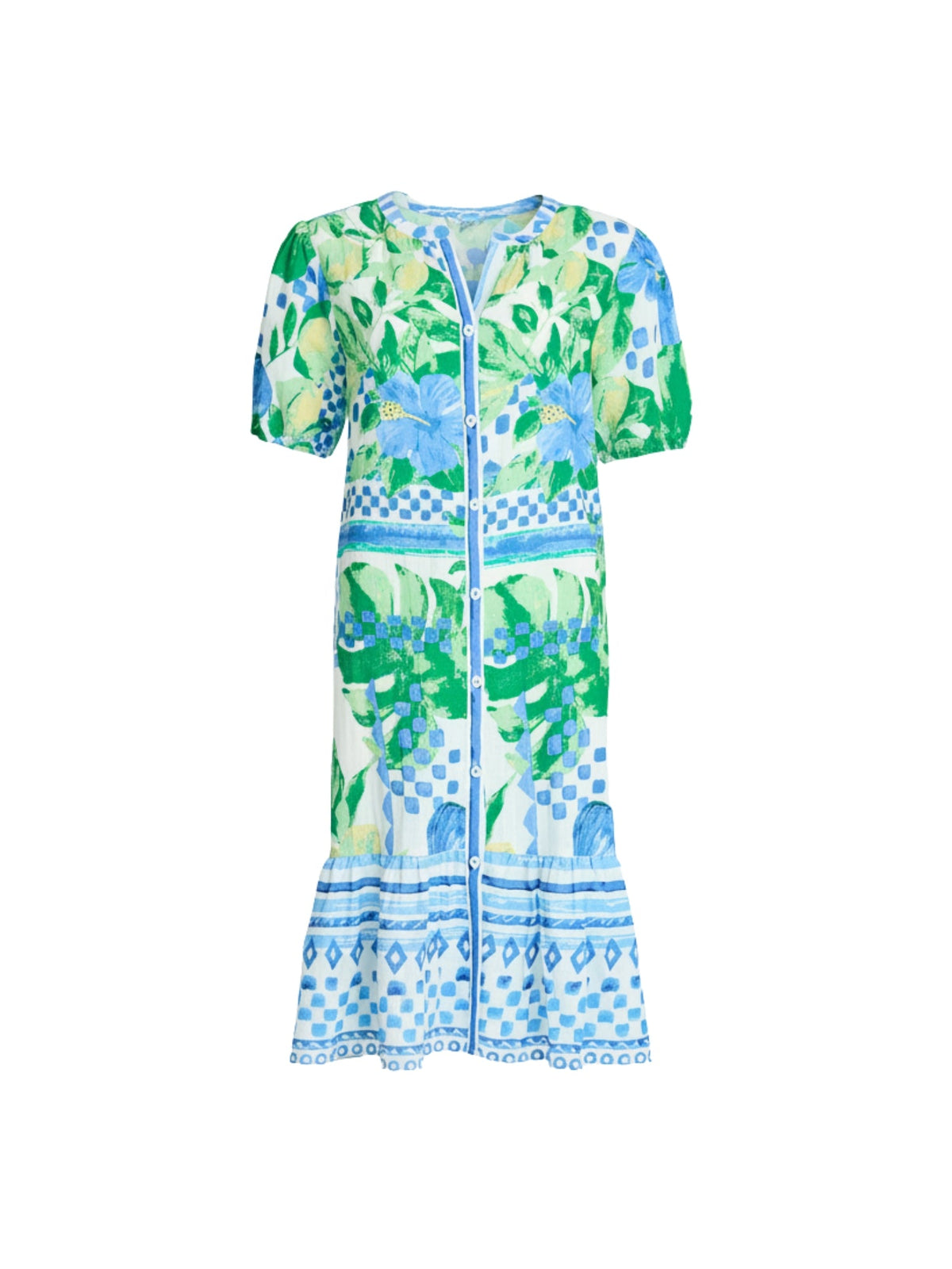 THREADZ - Limoncello Floral Print Dress - Apple Multi