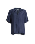 CLARITY - Del Mar Pleat Detail Top - Navy