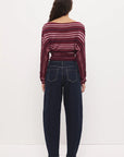 MON RENN - Selena Knit Top - Berry Stripe