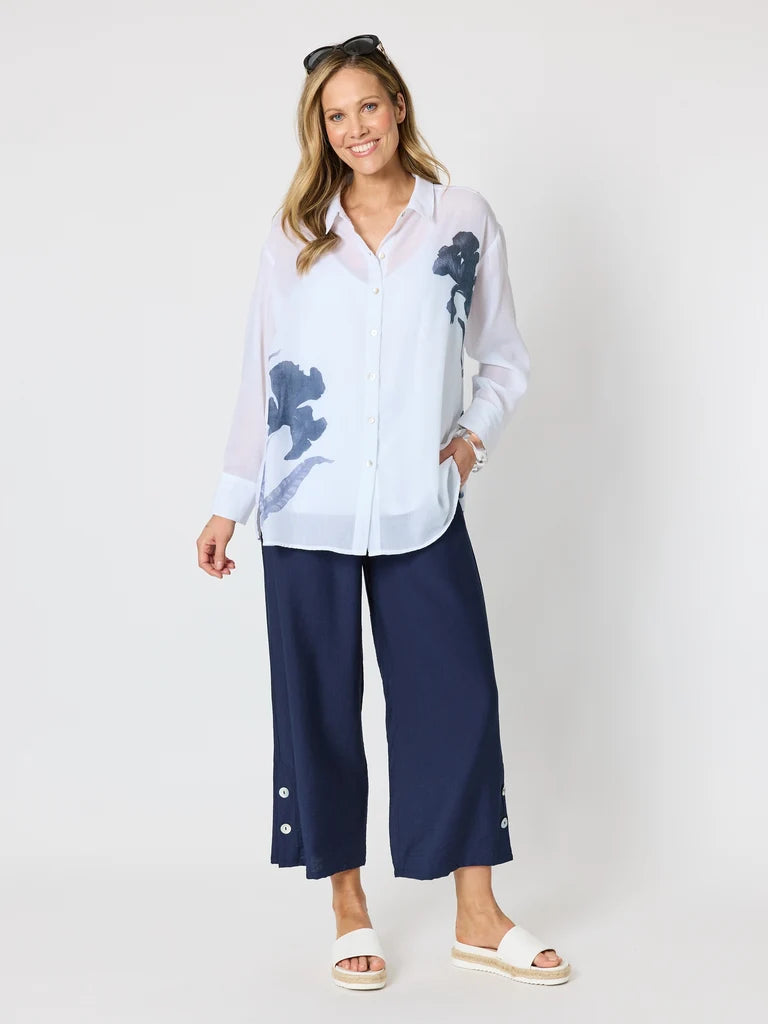 CLARITY - Essential Button Pant - Navy