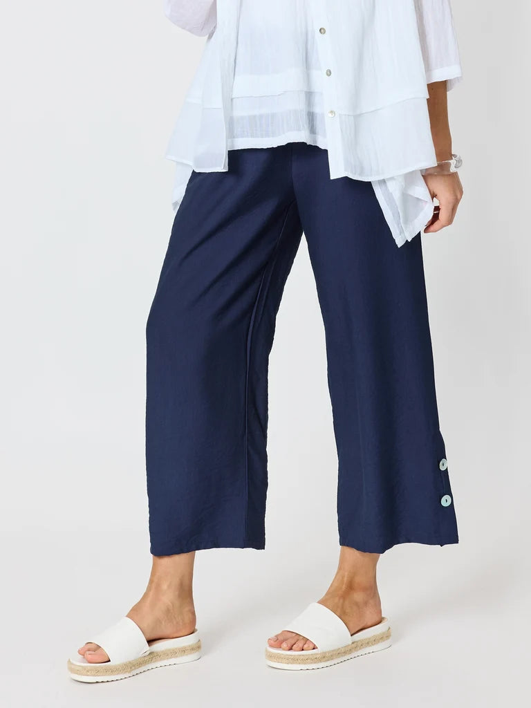 CLARITY - Essential Button Pant - Navy