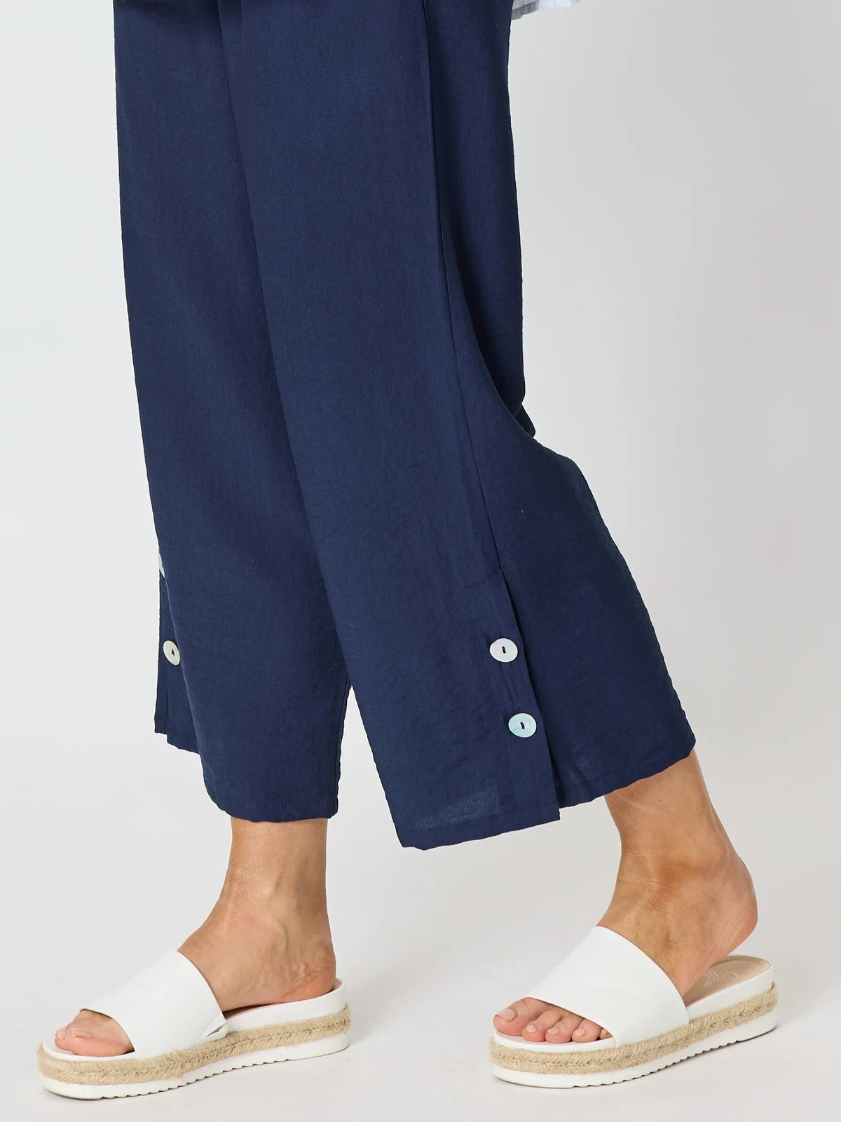 CLARITY - Essential Button Pant - Navy