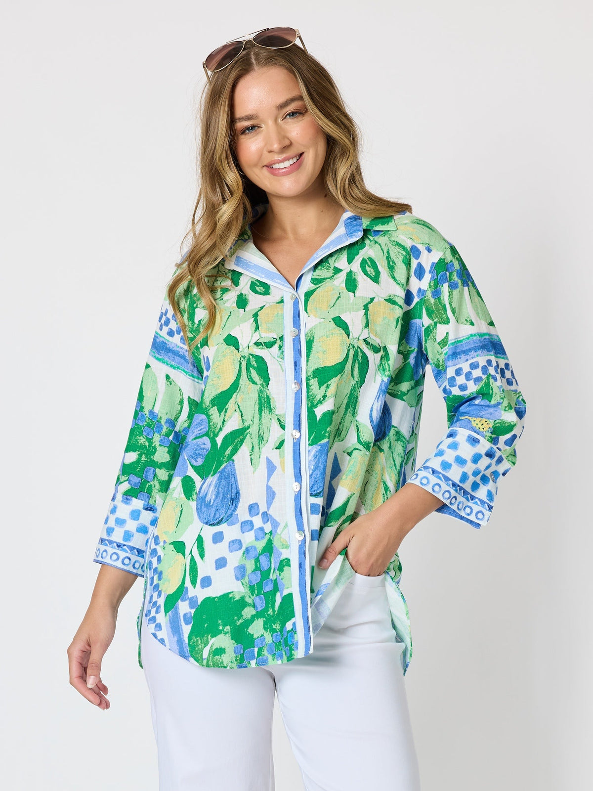 THREADZ - Limoncello Print Shirt - Apple Multi