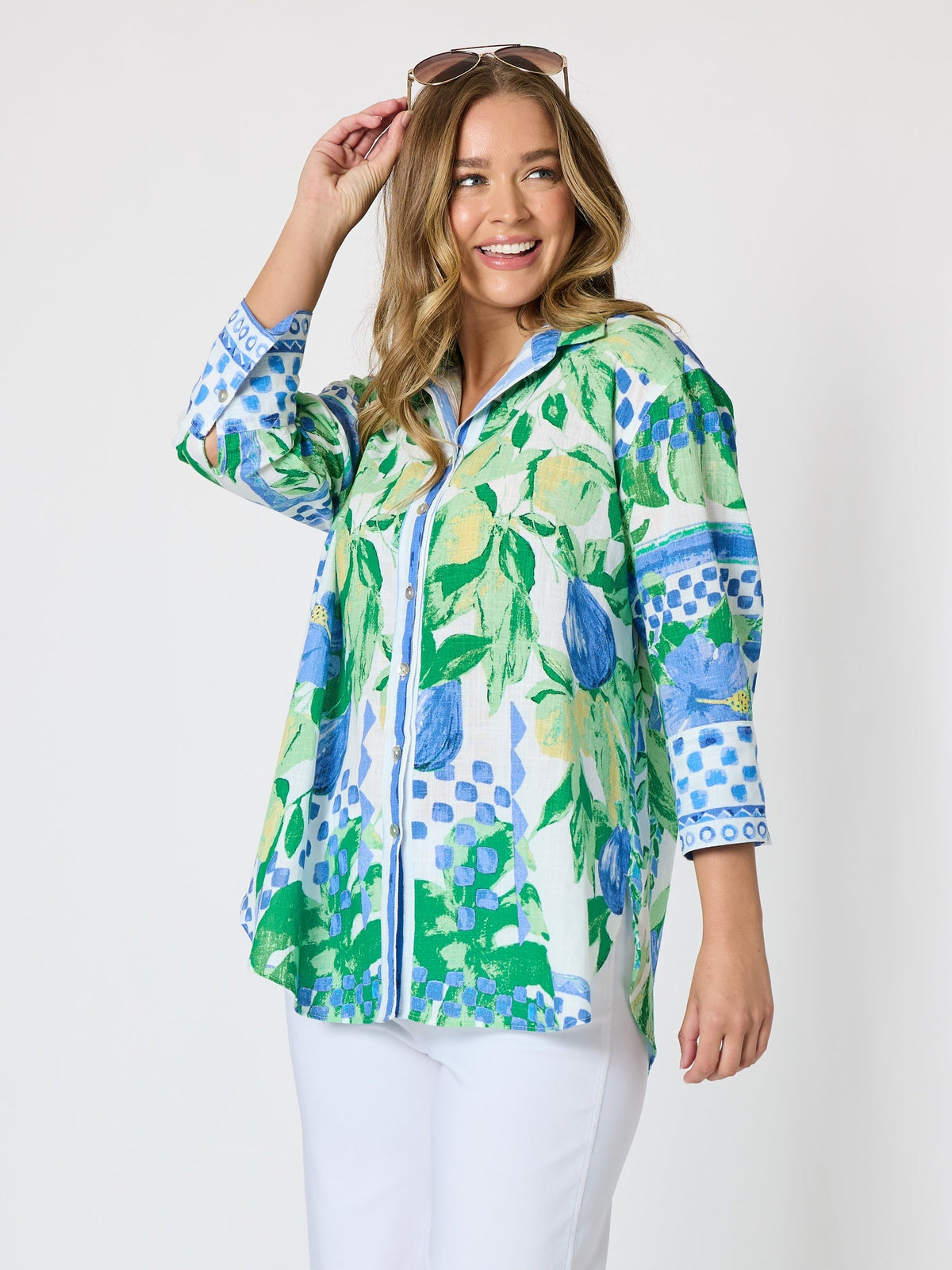 THREADZ - Limoncello Print Shirt - Apple Multi