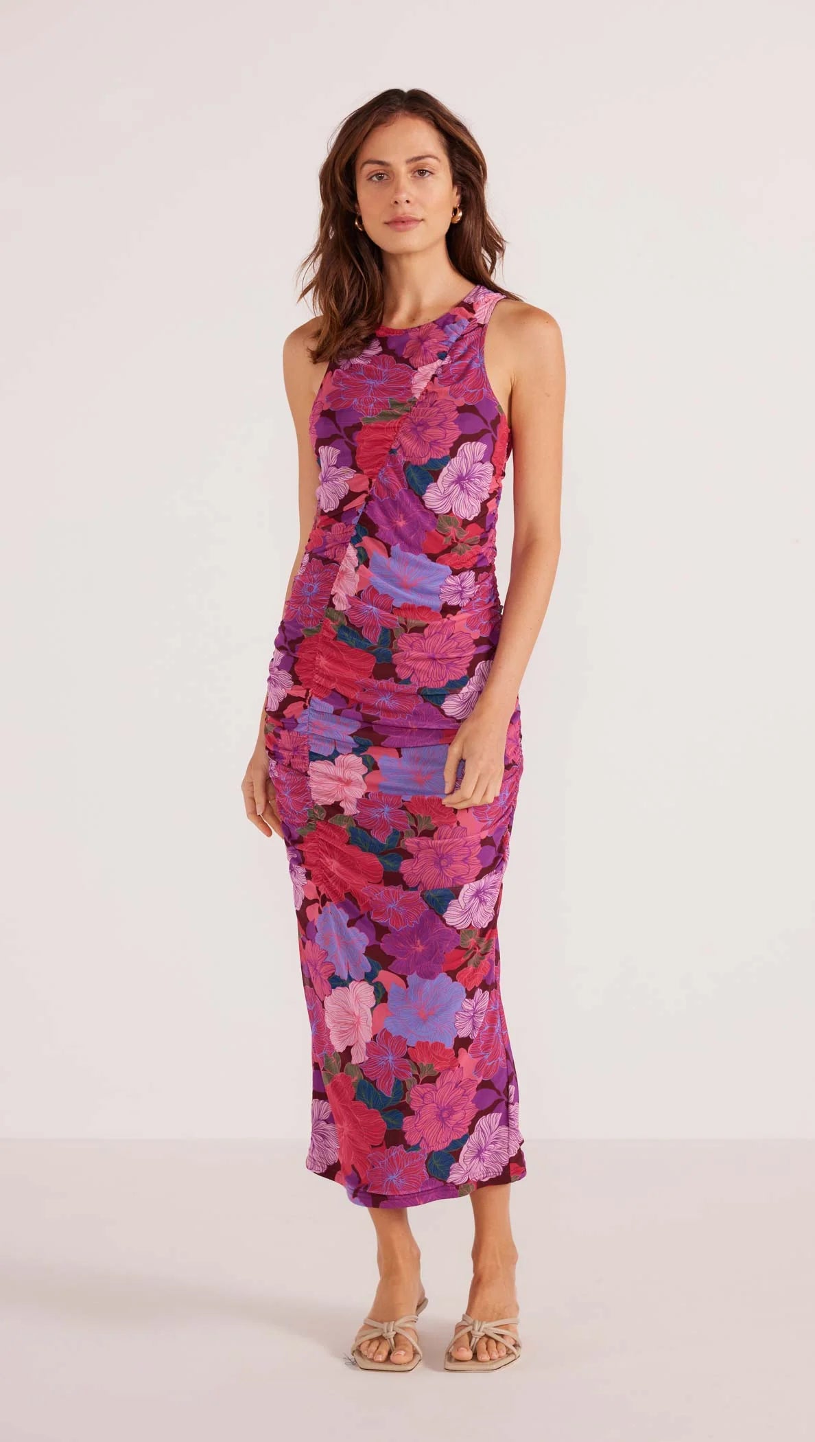 MINK PINK-  LEXIE MESH MIDI DRESS