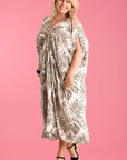 BODACIOUS-  CUSHLA DRESS - PALM WHITE