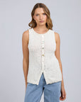 SILENT THEORY - Belle Knit Vest.  White