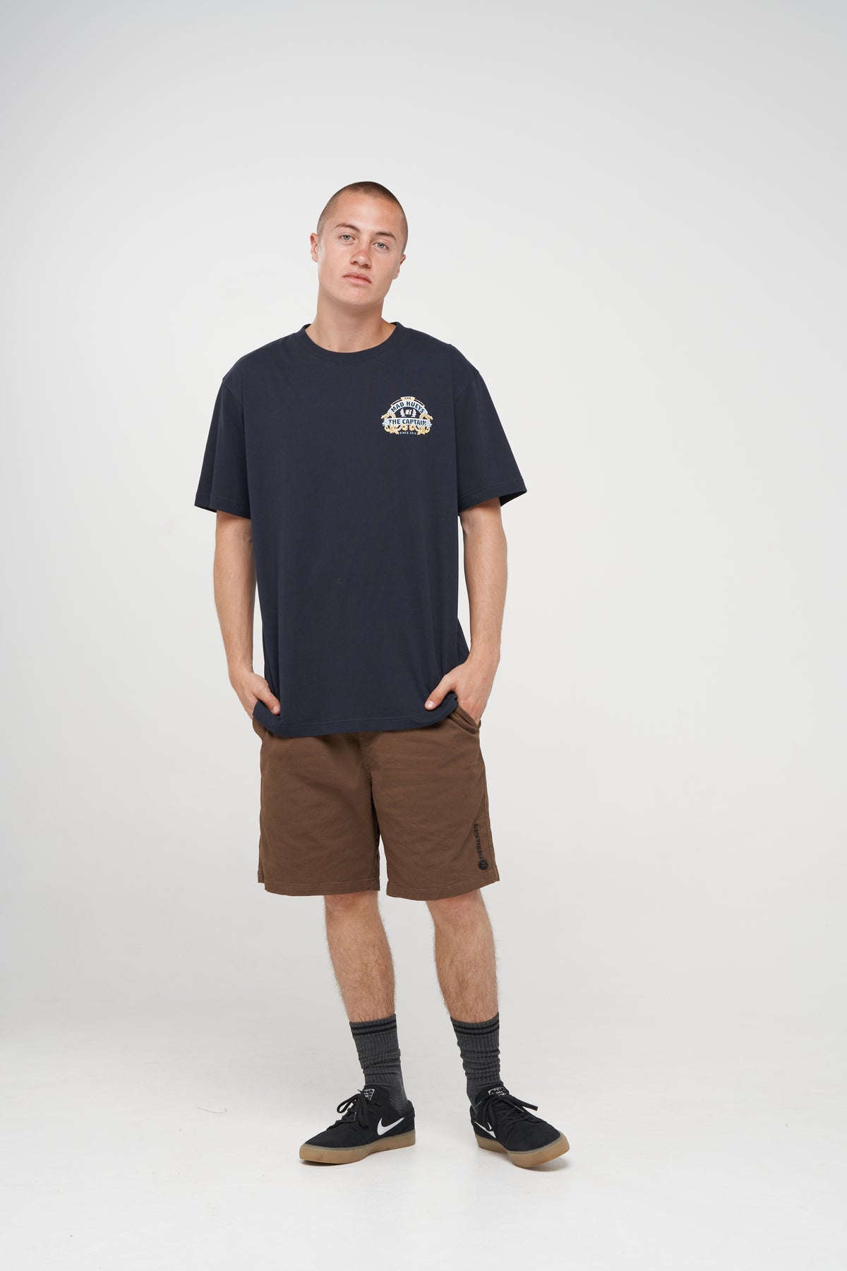 MAD HUEYS - Dragon Captain Tee - Navy