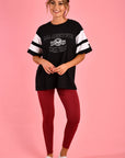 ALL ABOUT EVE ACTIVE- Black and White Tee