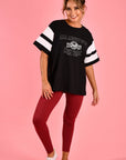 ALL ABOUT EVE ACTIVE- Black and White Tee