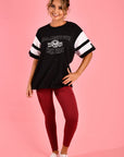 ALL ABOUT EVE ACTIVE- Black and White Tee