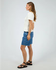 ALL ABOUT EVE- Lipa Ruched Top.  White