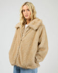 ALL ABOUT EVE - Sable Faux Fur Zip Coat