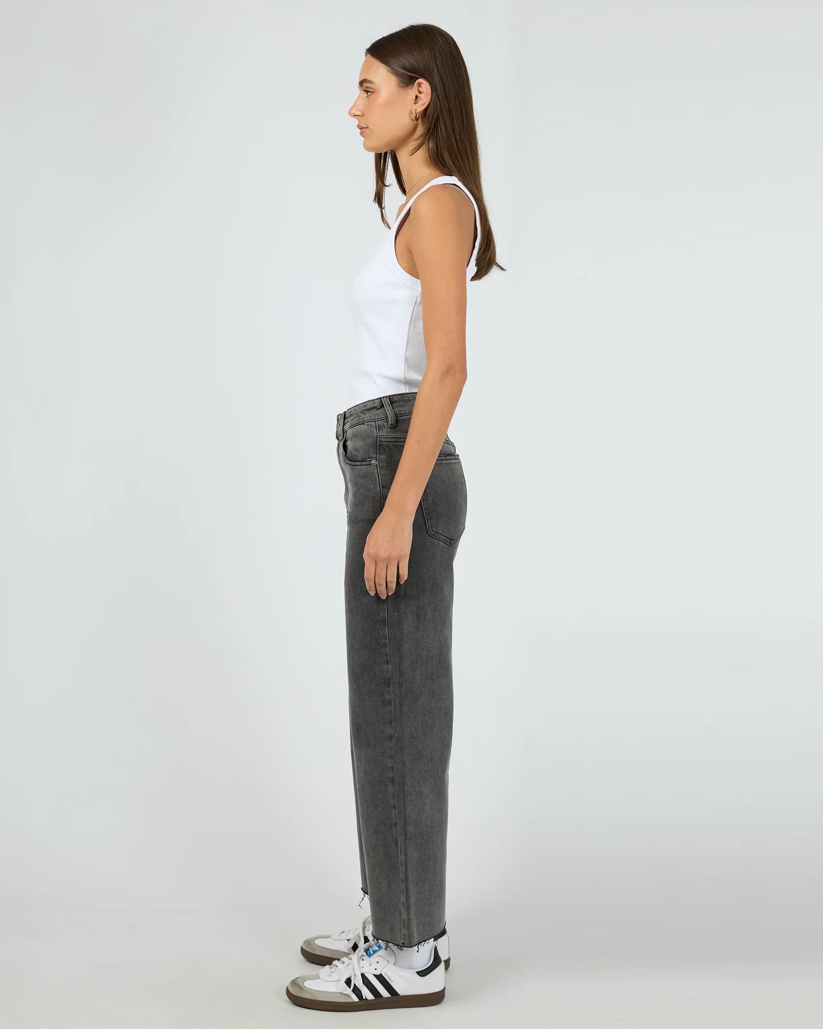 ALL ABOUT EVE - Charlie High Rise Wide Leg Jean - Washed Black