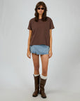 ALL ABOUT EVE - Washed Tee Brown