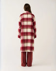 CARTEL & WILLOW - Berry Check Greta Coat - Berry