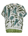 POL - Linne Silk Top - Linne Border Print