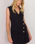 MINK PINK - Irena Wrap Mini Dress - Black