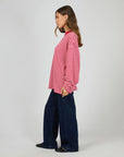 ALL ABOUT EVE - Paloma Stripe Long Tee - Red