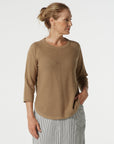 GOONDIWINDI COTTON -  3⁄4 Sleeve Raglan Jumper.  Otter