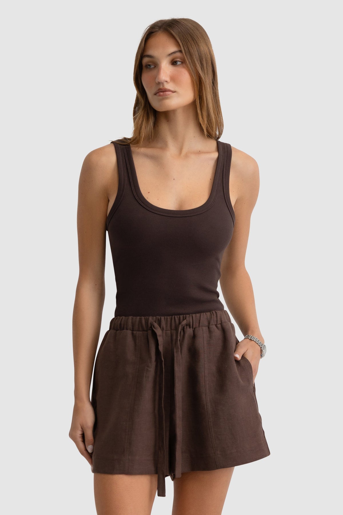 ORTC - Luna Linen Short - Carob