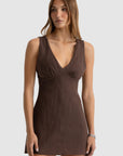 ORTC - Miley Linen Mini Dress - Carob