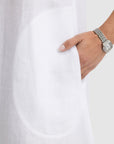 ORTC - Luna Linen Halter Dress Full Length - White