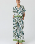 POL - Linne Silk Top - Linne Border Print