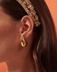 Lustre and Sage Droplet 18K Gold Plated Earrings