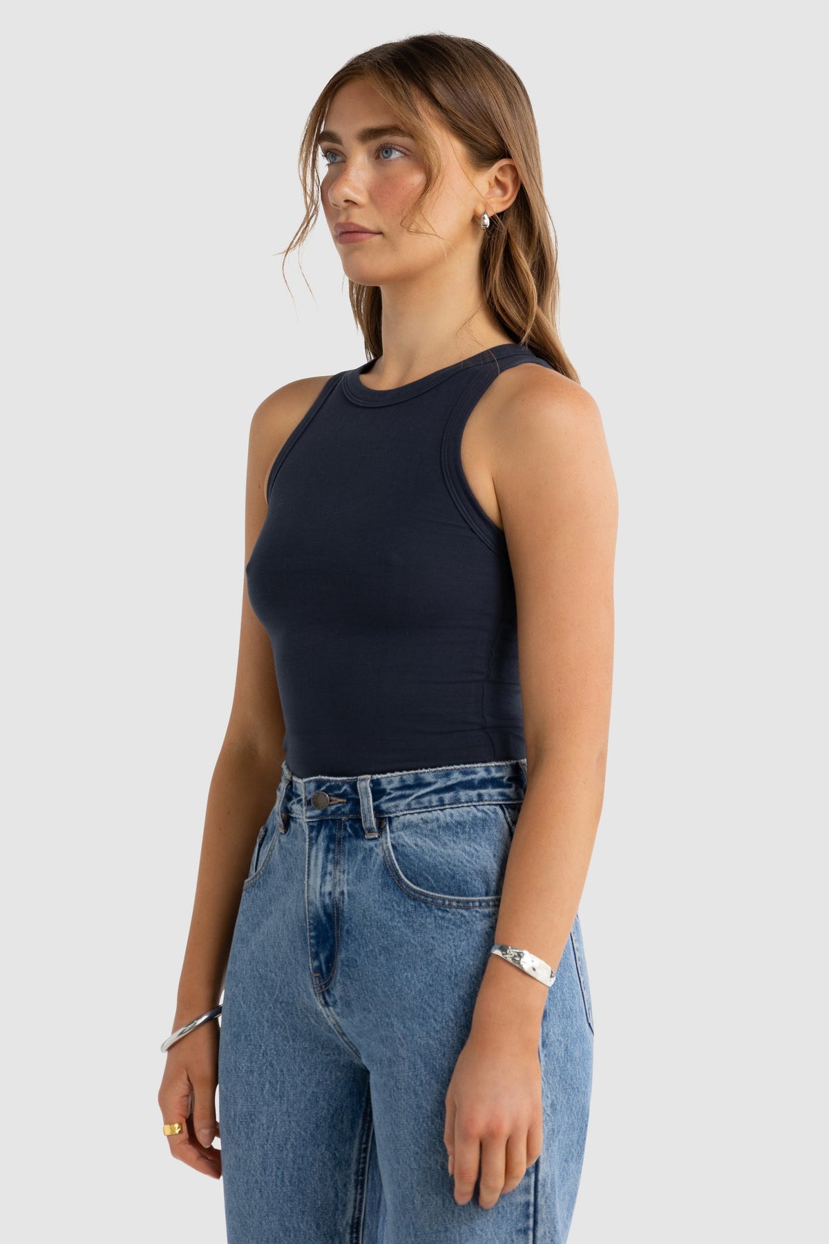 ORTC - Evie Fitted Racerback Tank - Navy