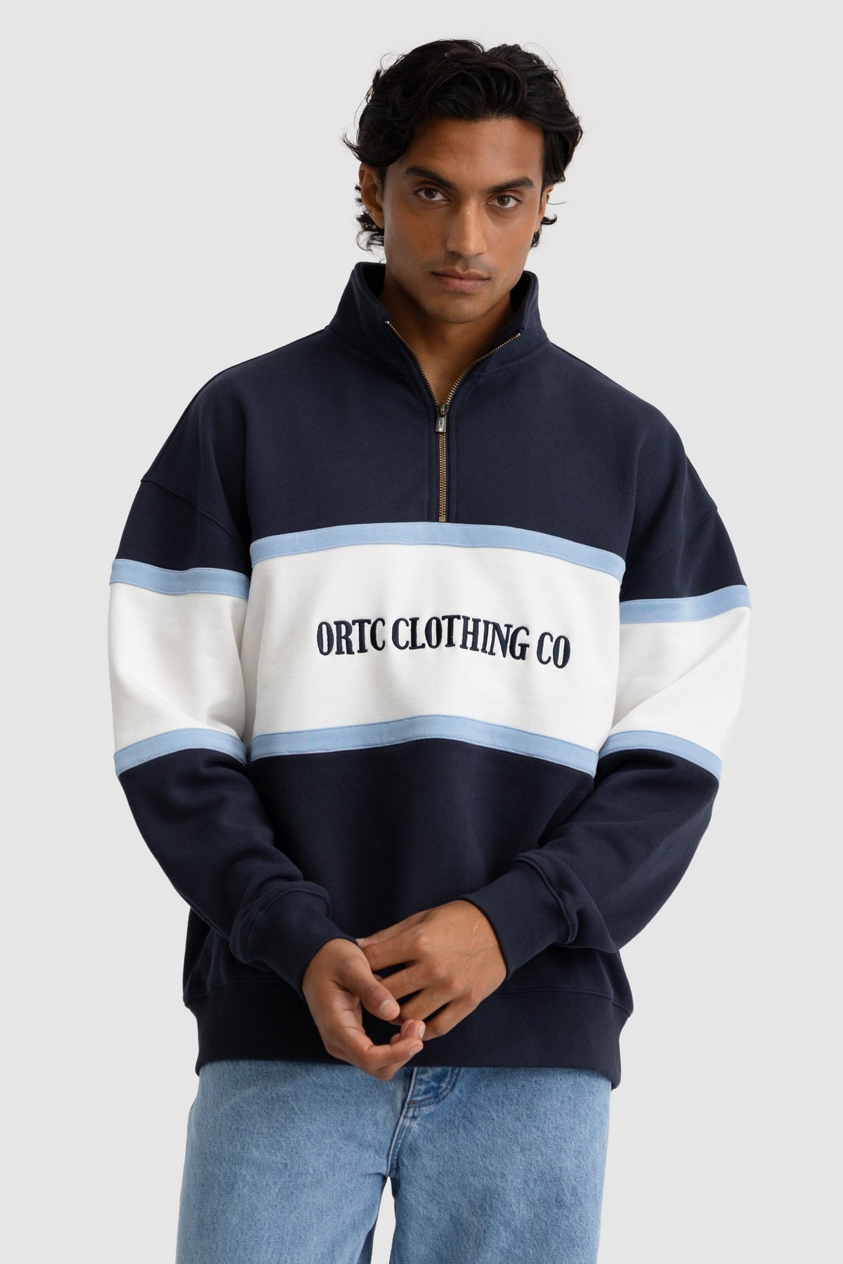 ORTC - Heritage Panel Quarter Zip - Navy