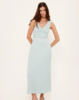 STAPLE THE LABEL - Amelie Gathered Midi Dress - Seafoam