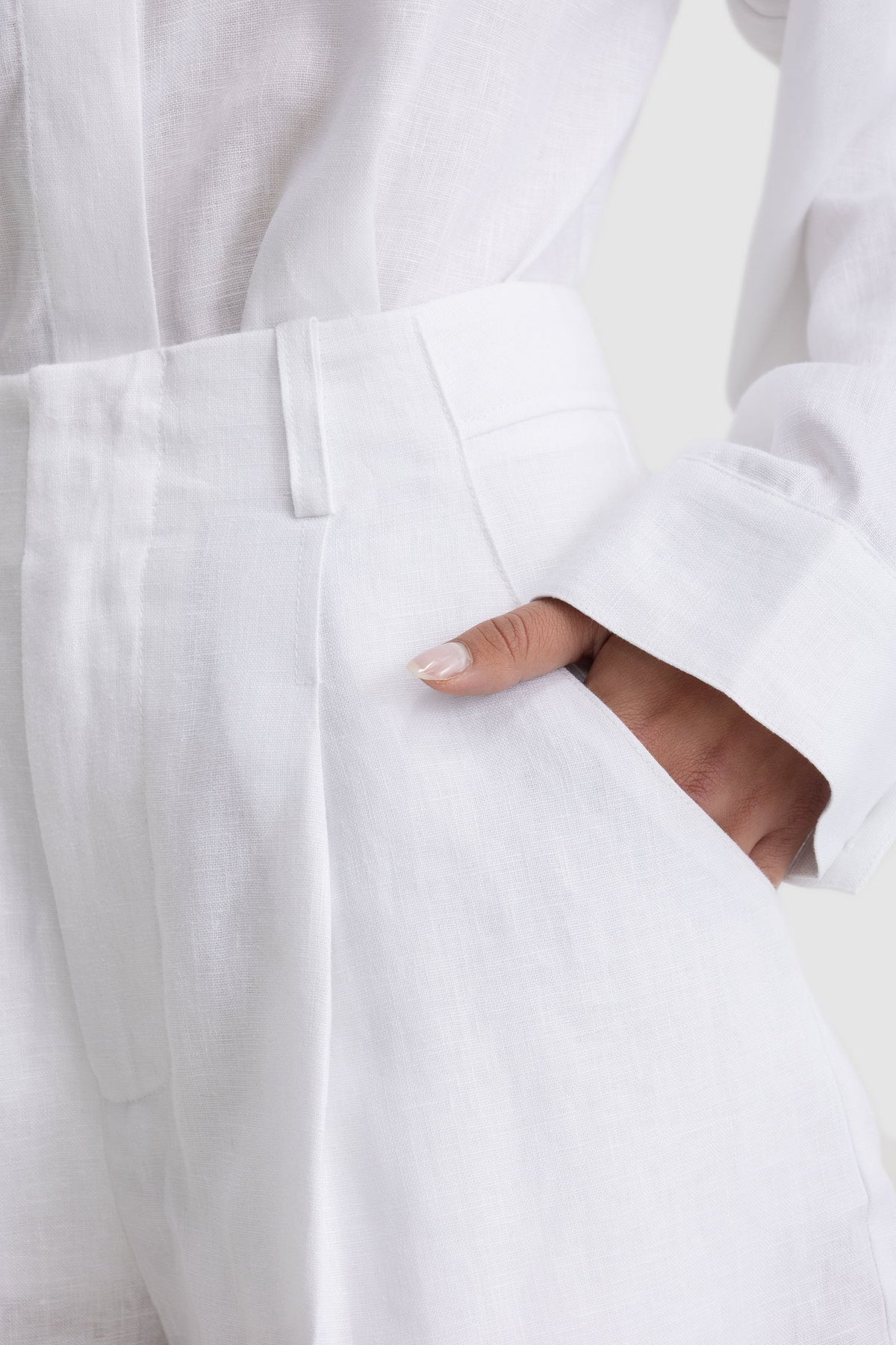 ORTC - Savannah Linen Short -  White