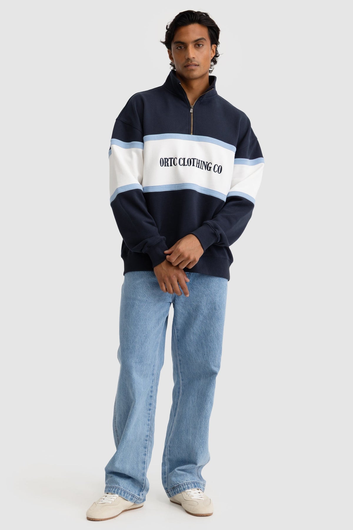 ORTC - Heritage Panel Quarter Zip - Navy