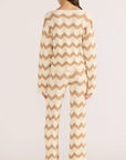 MINK PINK BROOKE CROCHET WAVE SWEATER