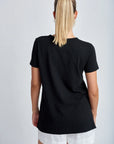 CLOTH PAPER SCISSORS-  HI LOW TEE.  BLACK