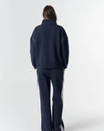 GOONDIWINDI - Off Track 1/2 Zip Sweater - Parisian Navy/White
