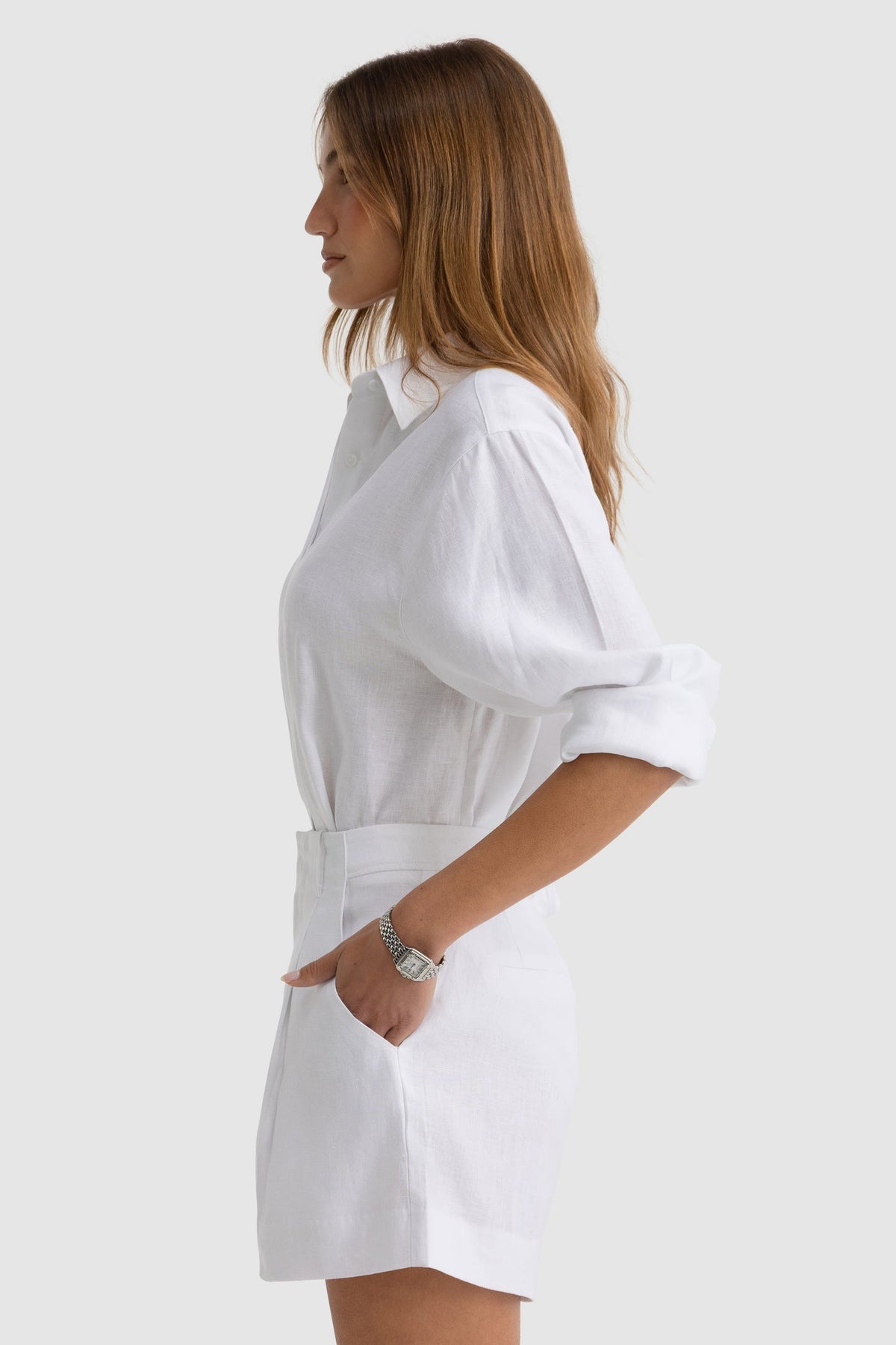 ORTC - Savannah Linen Short -  White