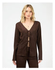 ALL ABOUT EVE - Shania Knit Top - Brown