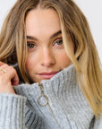 CARTEL AND WILLOW - Azura Knit Pullover - Grey Marle